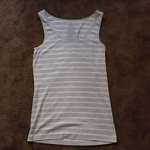 Grey and white undershirt.